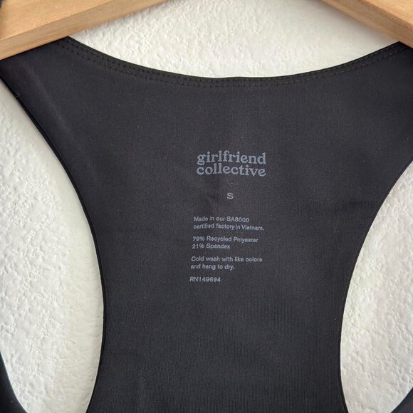 Girlfriend Collective Paloma Racerback Bra in Black, Size Small - Picture 7 of 8